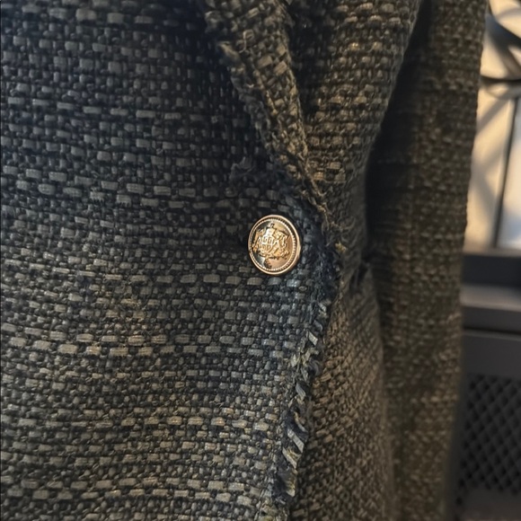 Zara Black Textured Blazer Professional Tailored - Picture 2 of 8